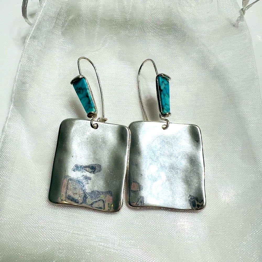 Silver and Turquoise Earrings